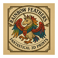 Rainbow Feathers Fantastical 3D Prints